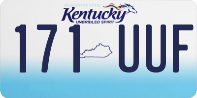 KY license plate 171UUF