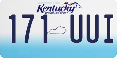KY license plate 171UUI