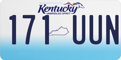 KY license plate 171UUN