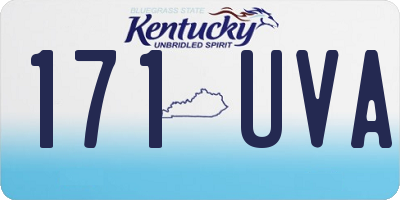 KY license plate 171UVA