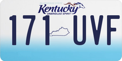 KY license plate 171UVF