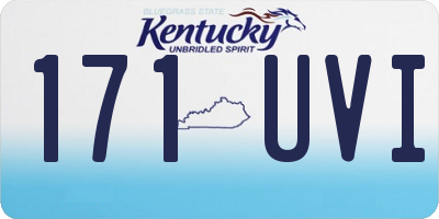 KY license plate 171UVI