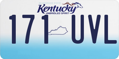KY license plate 171UVL