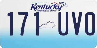 KY license plate 171UVO