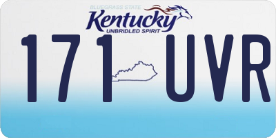 KY license plate 171UVR