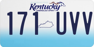 KY license plate 171UVV