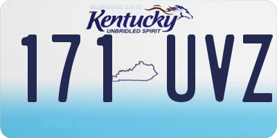 KY license plate 171UVZ