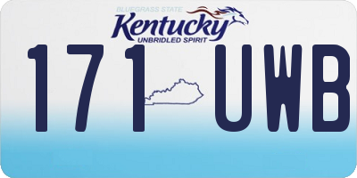 KY license plate 171UWB