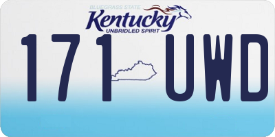 KY license plate 171UWD