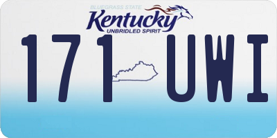 KY license plate 171UWI