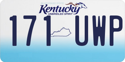 KY license plate 171UWP