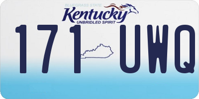 KY license plate 171UWQ