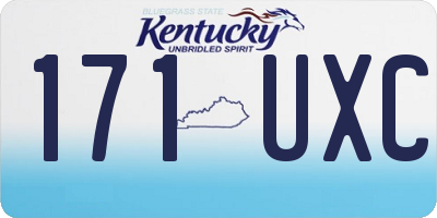 KY license plate 171UXC