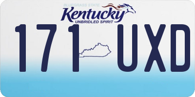 KY license plate 171UXD
