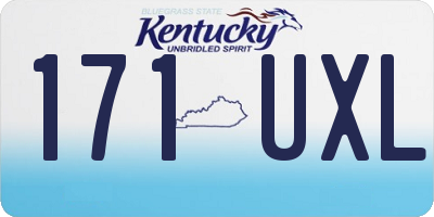KY license plate 171UXL
