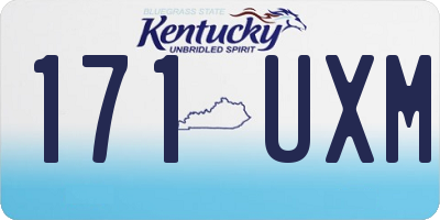 KY license plate 171UXM