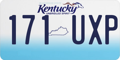 KY license plate 171UXP