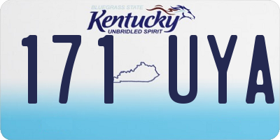 KY license plate 171UYA
