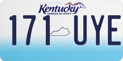 KY license plate 171UYE