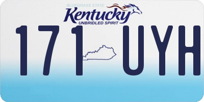 KY license plate 171UYH