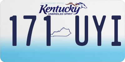 KY license plate 171UYI