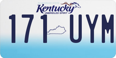 KY license plate 171UYM