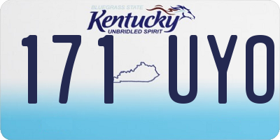 KY license plate 171UYO