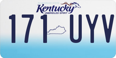 KY license plate 171UYV
