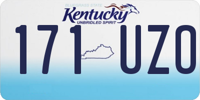 KY license plate 171UZO