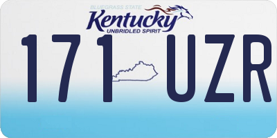 KY license plate 171UZR