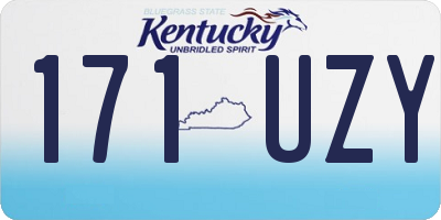 KY license plate 171UZY