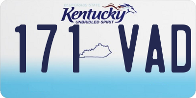 KY license plate 171VAD