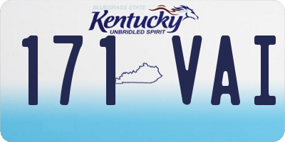 KY license plate 171VAI