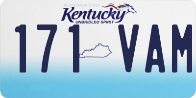KY license plate 171VAM
