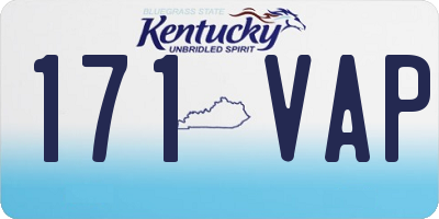 KY license plate 171VAP
