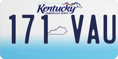 KY license plate 171VAU
