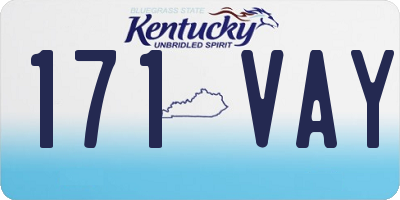 KY license plate 171VAY