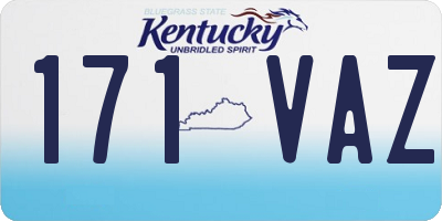 KY license plate 171VAZ