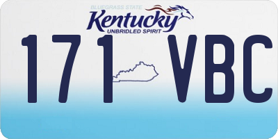 KY license plate 171VBC
