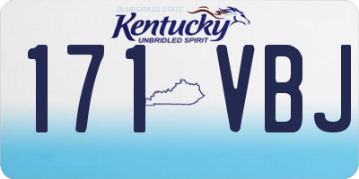 KY license plate 171VBJ