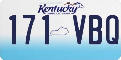 KY license plate 171VBQ