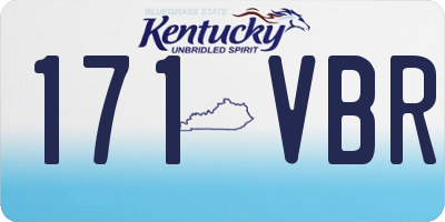 KY license plate 171VBR