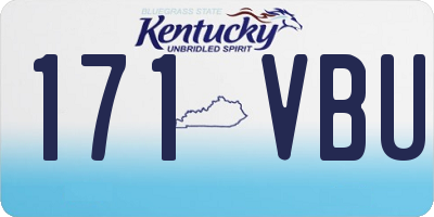 KY license plate 171VBU
