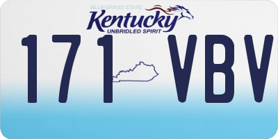 KY license plate 171VBV
