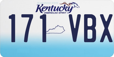 KY license plate 171VBX