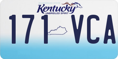 KY license plate 171VCA