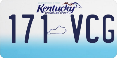 KY license plate 171VCG