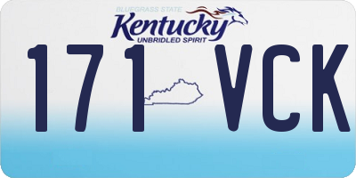 KY license plate 171VCK