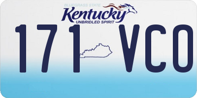 KY license plate 171VCO