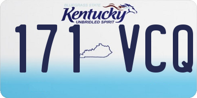KY license plate 171VCQ